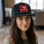 THIGHBRUSH® - WHOREDASH - Flat Bill Trucker Snapback Hat - Black