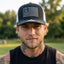 THIGHBRUSH® Patriotic Trucker Snapback Hat - Black and White