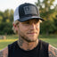 THIGHBRUSH® Patriotic Trucker Snapback Hat - Black and White