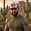 THIGHBRUSH® Patriotic Flat Bill Trucker Hat - Navy and White