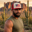 THIGHBRUSH® Patriotic Flat Bill Trucker Hat - Red and White