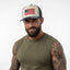 THIGHBRUSH® Patriotic Flat Bill Trucker Hat - Navy and White