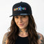 THIGHBRUSH® - CLIT "R" US - Flat Bill Trucker Snapback Hat - Black
