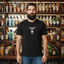 THIGHBRUSH® LIQUORS - Men's T-Shirt - Black with Multi Logo