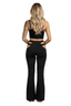 THIGHBRUSH® - Cutout Waist Buckle Pants - Black