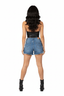 THIGHBRUSH® - Women's PU Zipper Halter Top - Black