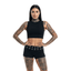THIGHBRUSH® - Women's Grommet Booty Shorts - Black