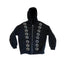 THIGHBRUSH® Women's Grommet Zipper Hooded Sweatshirt - Black