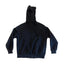 THIGHBRUSH® Women's Grommet Zipper Hooded Sweatshirt - Black