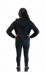 THIGHBRUSH® Women's Grommet Zipper Hooded Sweatshirt - Black