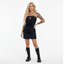 THIGHBRUSH® - Strapless Grommet Mini Dress - Black