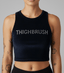 THIGHBRUSH® - Women's Bling Cropped Tank Top - Black