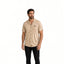 THIGHBRUSH® LOUNGE "Happy Hour 6-9 Daily" Men's Resort Shirt - Khaki