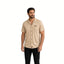 THIGHBRUSH® LOUNGE "Happy Hour 6-9 Daily" Men's Resort Shirt - Khaki