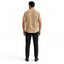 THIGHBRUSH® LOUNGE "Happy Hour 6-9 Daily" Men's Resort Shirt - Khaki