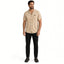 THIGHBRUSH® LOUNGE "Happy Hour 6-9 Daily" Men's Resort Shirt - Khaki