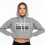 NO BEARD NO BOOTY® COLLECTION by THIGHBRUSH® - Cropped Hooded Sweatshirt - Grey