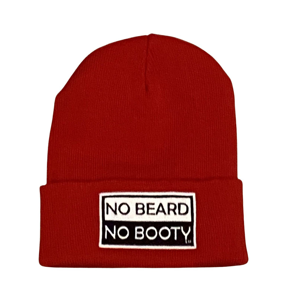 NO BEARD NO BOOTY® COLLECTION by THIGHBRUSH® - Cuffed Beanies - Red - 