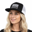 NO BEARD NO BOOTY® COLLECTION by THIGHBRUSH® - Trucker Snapback Hat - Black and White - Flat Bill