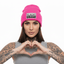 NO BEARD NO BOOTY® COLLECTION by THIGHBRUSH® - Un-Cuffed Beanies - Hot Pink