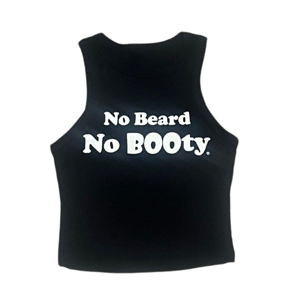 NO BEARD NO BOOTY® COLLECTION by THIGHBRUSH® - Women's Cropped Tank Top - Black - THIGHBRUSH® - THIGHBRUSH® 