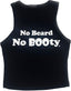 NO BEARD NO BOOTY® COLLECTION by THIGHBRUSH® - Women's Cropped Tank Top - Black