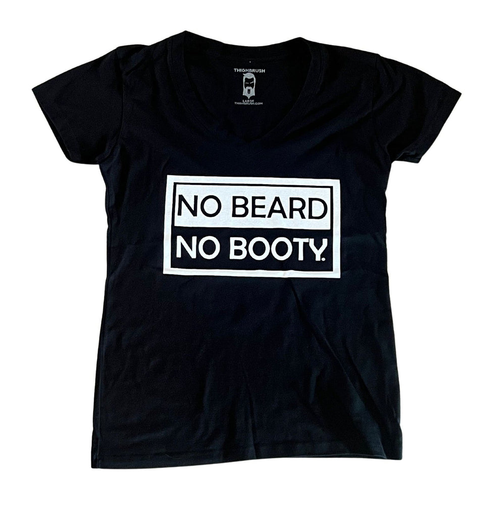 NO BEARD NO BOOTY® COLLECTION by THIGHBRUSH® - Women's V-Neck T-Shirt - THIGHBRUSH® - THIGHBRUSH® 