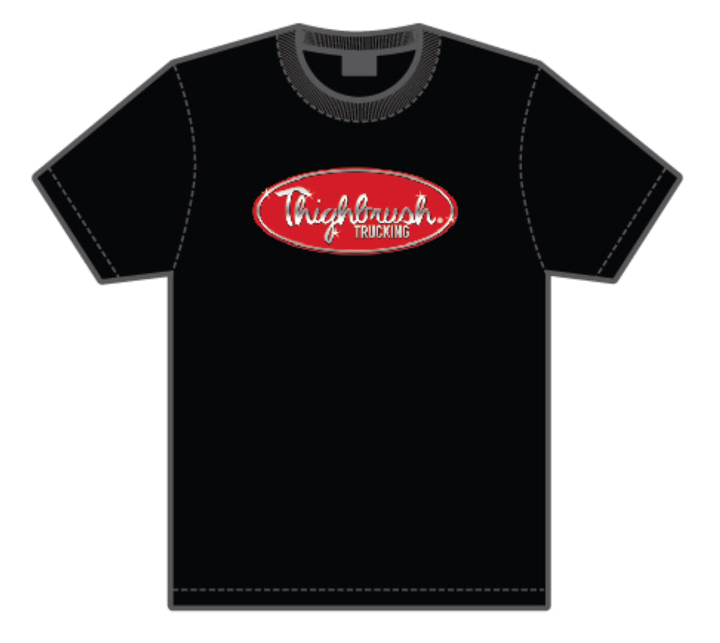 THIGHBRUSH® TRUCKING - DROPPING LOADS - Men's T-Shirt - Black