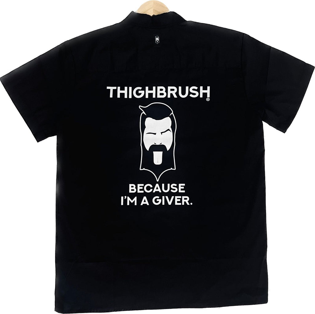 THIGHBRUSH® - BECAUSE I'M A GIVER - Men's Work Shirt - Black - THIGHBRUSH® - THIGHBRUSH® 