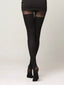 THIGHBRUSH® - Black Tights with Attached Thigh Hi Socks