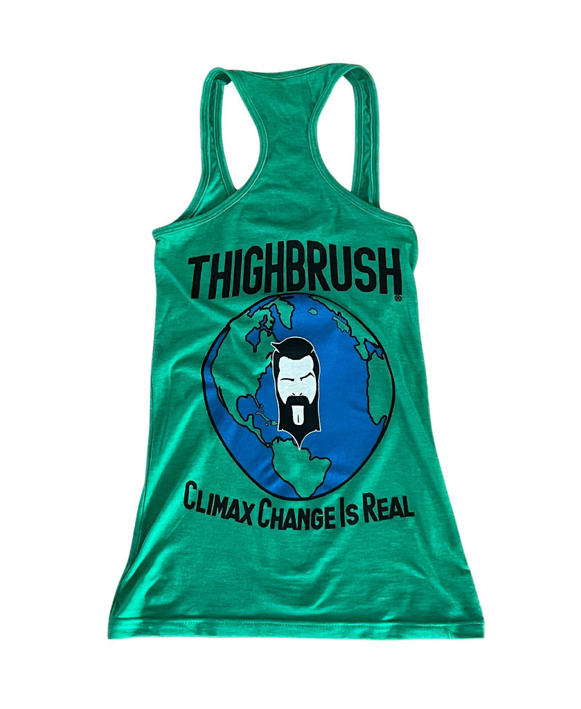 THIGHBRUSH® - CLIMAX CHANGE IS REAL - Women's Tank Top - Green - THIGHBRUSH® - THIGHBRUSH® 