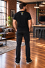 THIGHBRUSH® - DOUBLE TAKE - Men's T-Shirt - Black