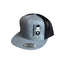 THIGHBRUSH® - Flat Bill Trucker Snapback Hat - Heather Grey and Black