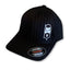 THIGHBRUSH® - FlexFit Hat - Black Pinstripe with 2-Tone Face Logo