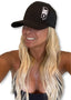 THIGHBRUSH® - FlexFit Hat - Black Pinstripe with 2-Tone Face Logo