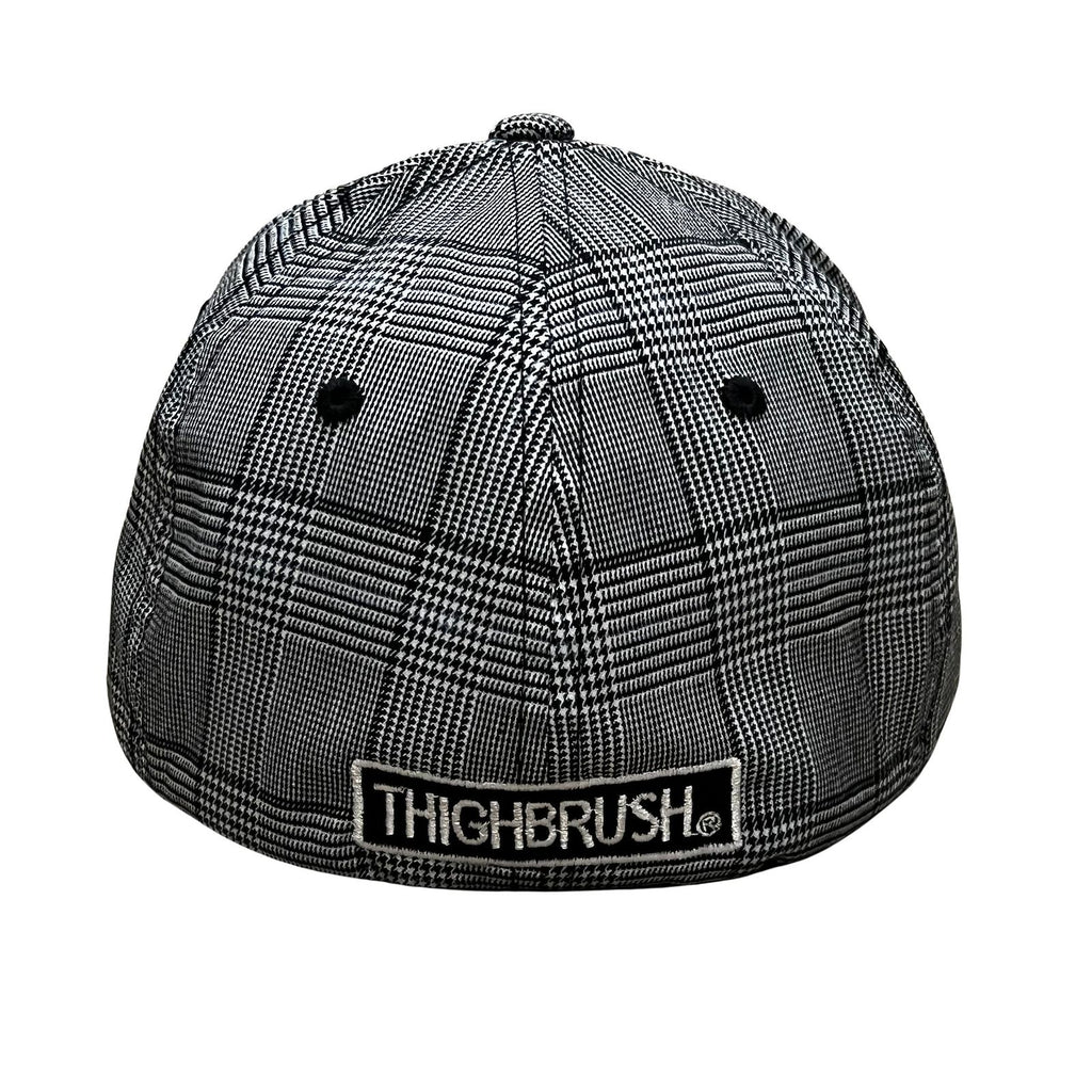 THIGHBRUSH® - FlexFit Hat - Black Plaid with 2-Tone Face Logo - THIGHBRUSH® - THIGHBRUSH® 