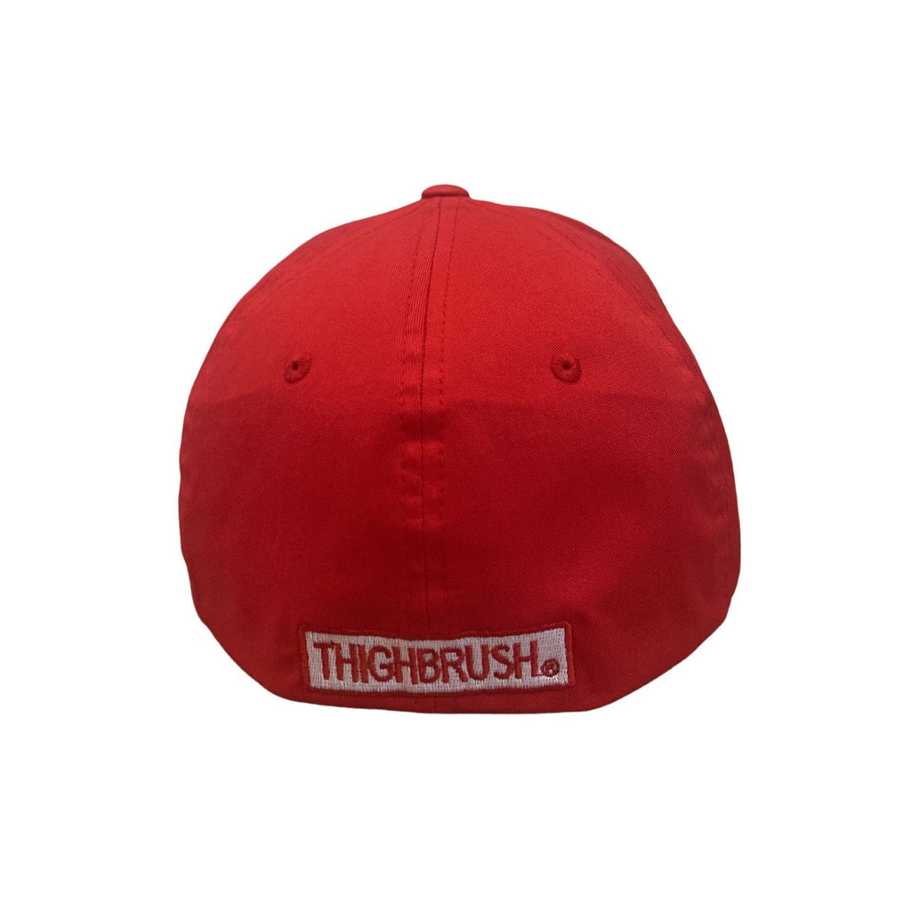 THIGHBRUSH® - FlexFit Hat - Red and White - THIGHBRUSH® - THIGHBRUSH® 