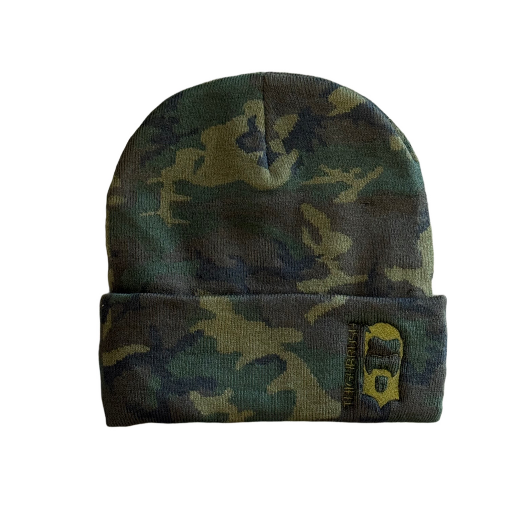 THIGHBRUSH® - Green Camo Cuffed Beanies