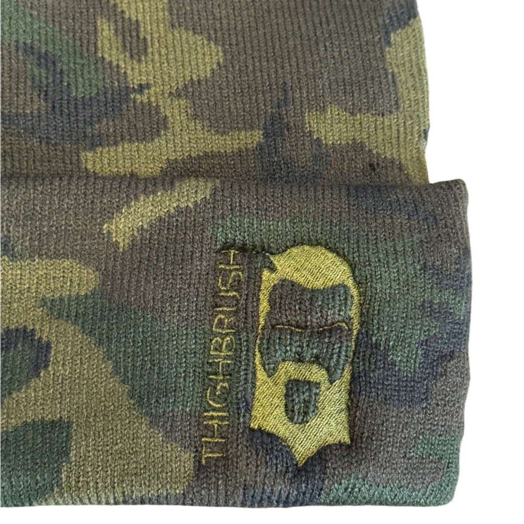 THIGHBRUSH® - Green Camo Cuffed Beanies