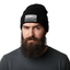 THIGHBRUSH® - HEAD LICKER IN CHARGE - Un-Cuffed Beanies - Black