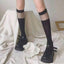 THIGHBRUSH® - Knee Hi Socks - Fishnet Top - Black