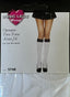 THIGHBRUSH® - Knee Hi Socks - White with Black - Plain
