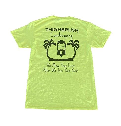 THIGHBRUSH® - LANDSCAPING - Men's T-Shirt - Safety Green - THIGHBRUSH® - THIGHBRUSH® 