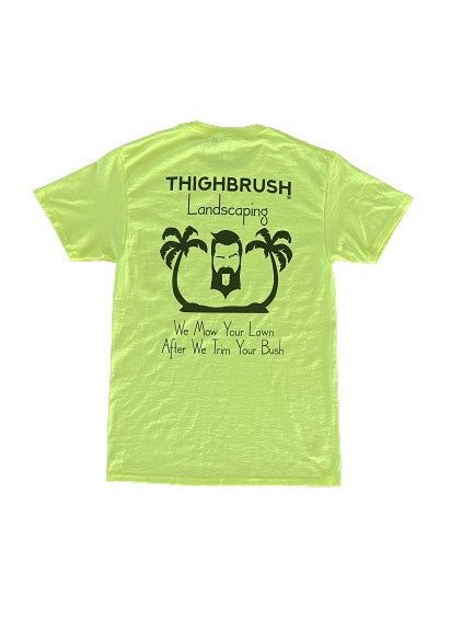 THIGHBRUSH® - LANDSCAPING - Men's T-Shirt - Safety Green - THIGHBRUSH® - THIGHBRUSH® 