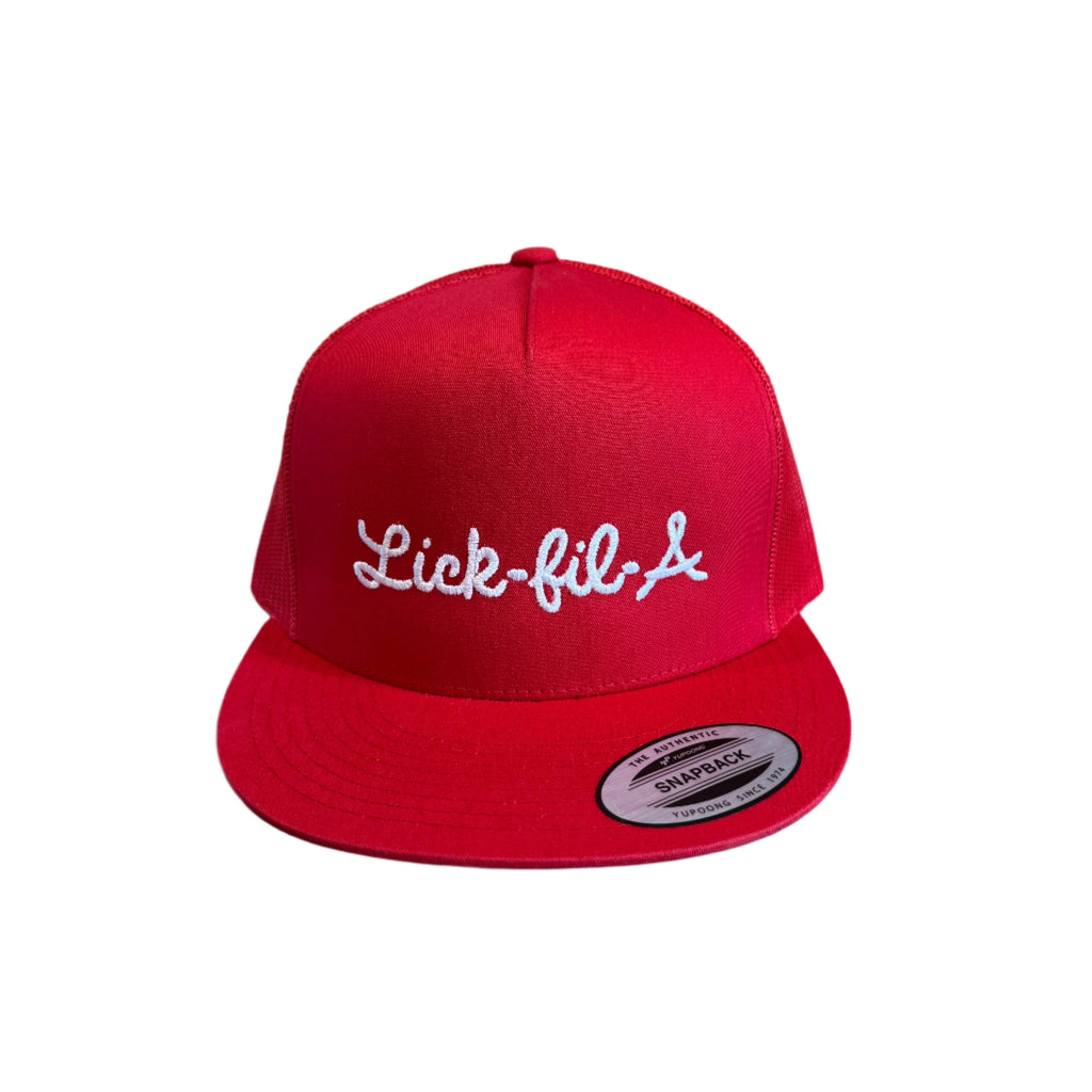 THIGHBRUSH® - LICK-FIL-A - Flat Bill Trucker Snapback Hat - Red