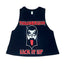 THIGHBRUSH® - LICK IT UP - Women's Sleeveless Cropped T-Shirt - Black
