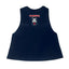 THIGHBRUSH® - LICK IT UP - Women's Sleeveless Cropped T-Shirt - Black