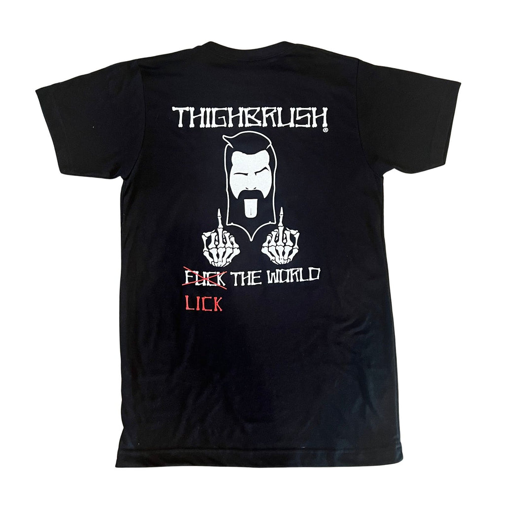 THIGHBRUSH® - LICK THE WORLD - Men's T-Shirt - Black - THIGHBRUSH® - THIGHBRUSH® 