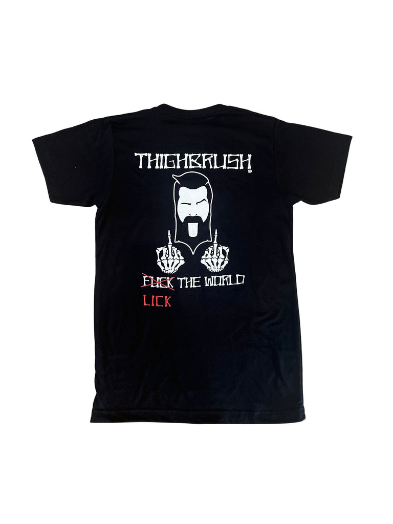 THIGHBRUSH® - LICK THE WORLD - Men's T-Shirt - Black - THIGHBRUSH® - THIGHBRUSH® 