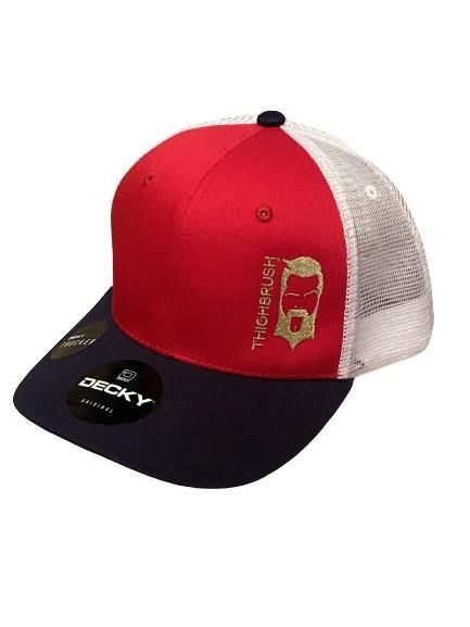 THIGHBRUSH® - "LIMITED EDITION" - Trucker Snapback Hat - Red, White and Navy - THIGHBRUSH® - THIGHBRUSH® 